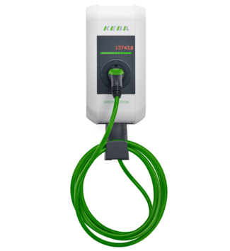 Produktebild einer Keba-Ladestation mit Kabel